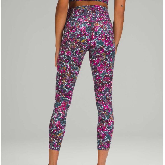 Lululemon Base Pace High-Rise Running Tight 25" Floral Electric Multi - Picture 6 of 6